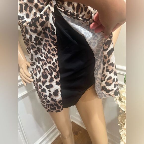 NWT Swim Solutions HIDDEN SPOTS Knotted Flyaway Fauxkini One-Piece Swimsuit - Picture 8 of 8